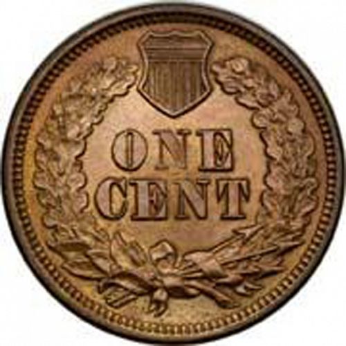 1 cent Reverse Image minted in UNITED STATES in 1869 (Indian Head)  - The Coin Database