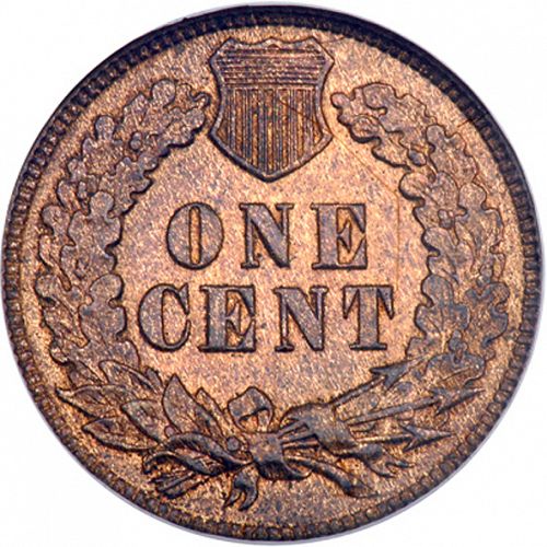 1 cent Reverse Image minted in UNITED STATES in 1871 (Indian Head)  - The Coin Database