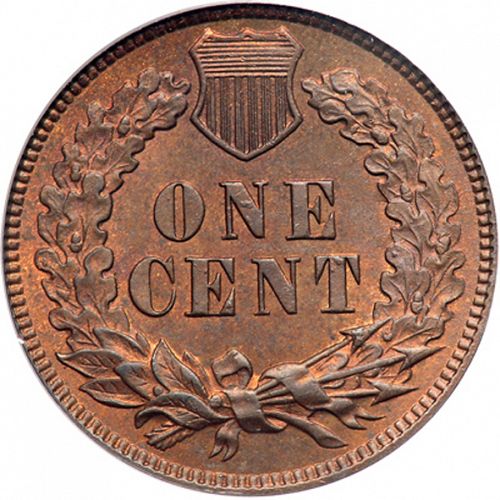 1 cent Reverse Image minted in UNITED STATES in 1873 (Indian Head)  - The Coin Database