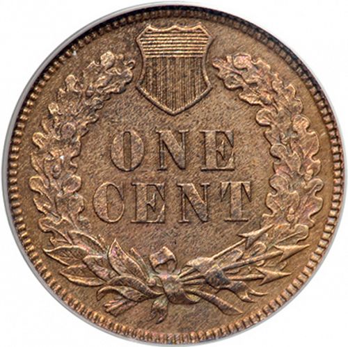 1 cent Reverse Image minted in UNITED STATES in 1876 (Indian Head)  - The Coin Database