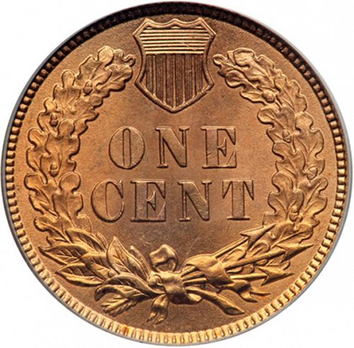 1 cent Reverse Image minted in UNITED STATES in 1880 (Indian Head)  - The Coin Database