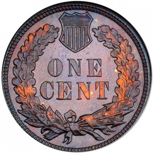 1 cent Reverse Image minted in UNITED STATES in 1884 (Indian Head)  - The Coin Database