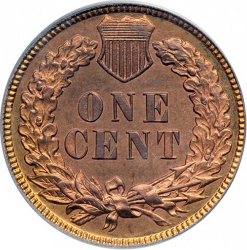 1 cent Reverse Image minted in UNITED STATES in 1885 (Indian Head)  - The Coin Database