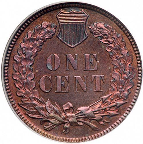 1 cent Reverse Image minted in UNITED STATES in 1886 (Indian Head)  - The Coin Database