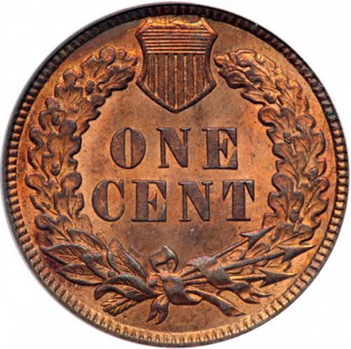 1 cent Reverse Image minted in UNITED STATES in 1889 (Indian Head)  - The Coin Database