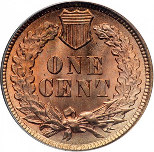 1 cent Reverse Image minted in UNITED STATES in 1890 (Indian Head)  - The Coin Database