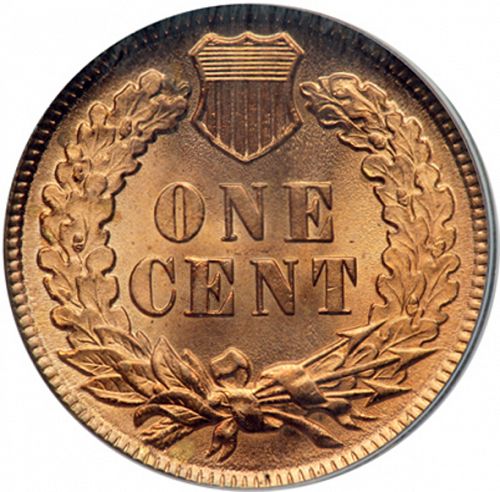 1 cent Reverse Image minted in UNITED STATES in 1895 (Indian Head)  - The Coin Database