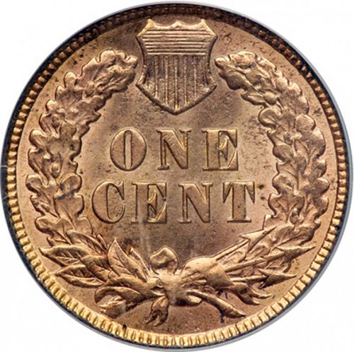 1 cent Reverse Image minted in UNITED STATES in 1896 (Indian Head)  - The Coin Database