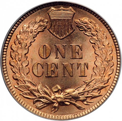 1 cent Reverse Image minted in UNITED STATES in 1897 (Indian Head)  - The Coin Database