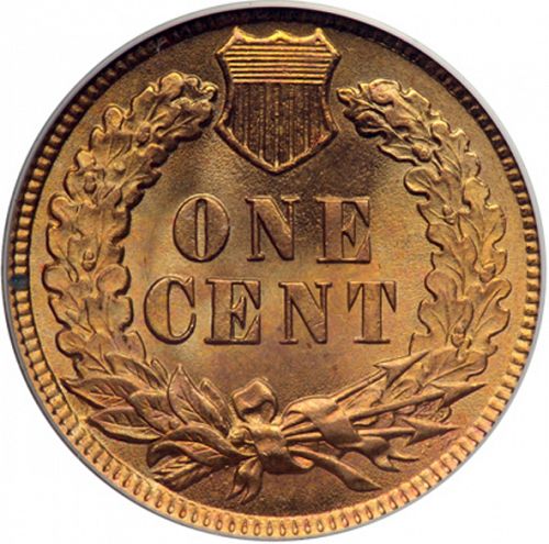 1 cent Reverse Image minted in UNITED STATES in 1899 (Indian Head)  - The Coin Database