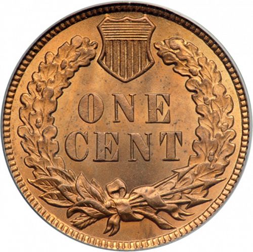 1 cent Reverse Image minted in UNITED STATES in 1907 (Indian Head)  - The Coin Database