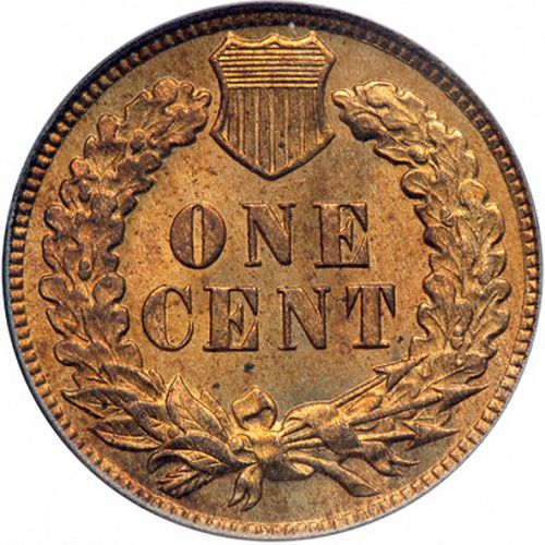 1 cent Reverse Image minted in UNITED STATES in 1908 (Indian Head)  - The Coin Database