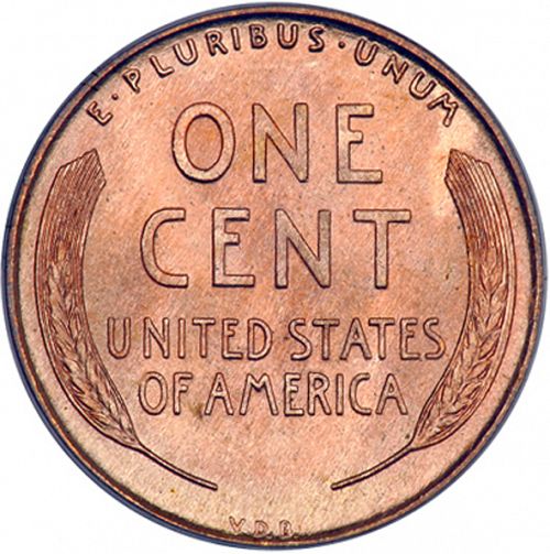 1 cent Reverse Image minted in UNITED STATES in 1909 (Lincoln - VDB)  - The Coin Database