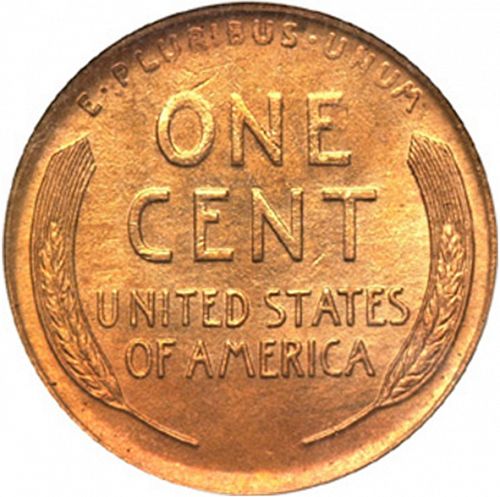 1 cent Reverse Image minted in UNITED STATES in 1919D (Lincoln)  - The Coin Database