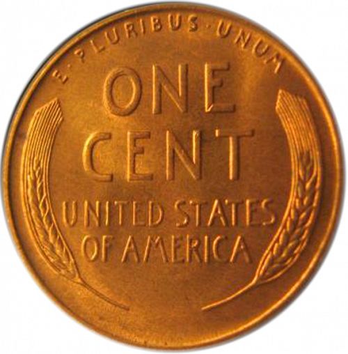 1 cent Reverse Image minted in UNITED STATES in 1939D (Lincoln)  - The Coin Database