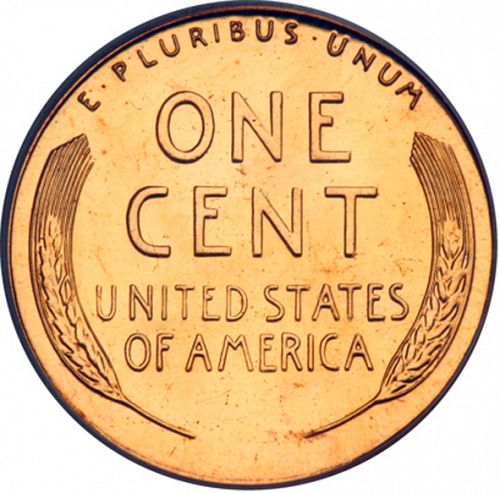 1 cent Reverse Image minted in UNITED STATES in 1954 (Lincoln)  - The Coin Database