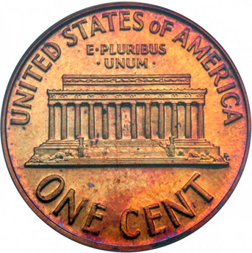 1 cent Reverse Image minted in UNITED STATES in 1959 (Lincoln - Memorial Reverse)  - The Coin Database