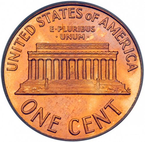1 cent Reverse Image minted in UNITED STATES in 1961 (Lincoln - Memorial Reverse)  - The Coin Database