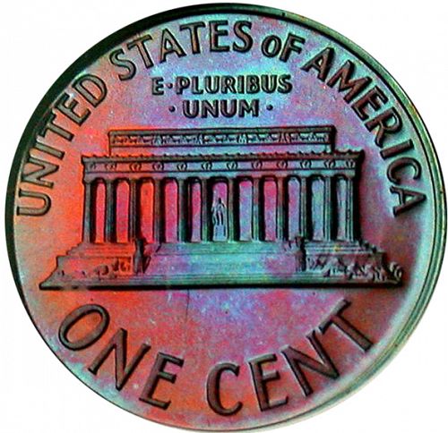 1 cent Reverse Image minted in UNITED STATES in 1962 (Lincoln - Memorial Reverse)  - The Coin Database