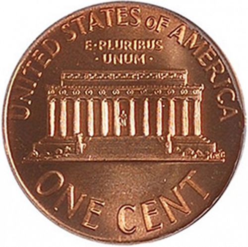 1 cent Reverse Image minted in UNITED STATES in 1967 (Lincoln - Memorial Reverse)  - The Coin Database