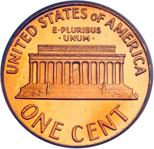 1 cent Reverse Image minted in UNITED STATES in 1969S (Lincoln - Memorial Reverse)  - The Coin Database