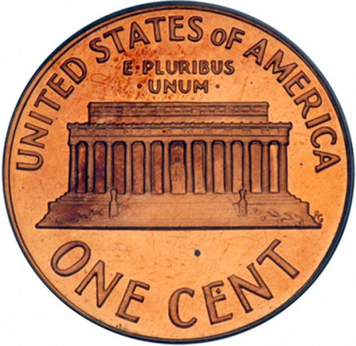1 cent Reverse Image minted in UNITED STATES in 1970S (Lincoln - Memorial Reverse)  - The Coin Database