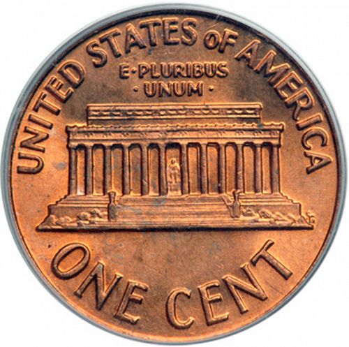 1 cent Reverse Image minted in UNITED STATES in 1971 (Lincoln - Memorial Reverse)  - The Coin Database