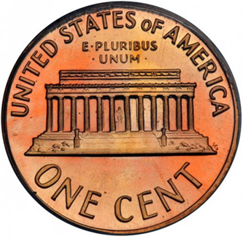 1 cent Reverse Image minted in UNITED STATES in 1971S (Lincoln - Memorial Reverse)  - The Coin Database