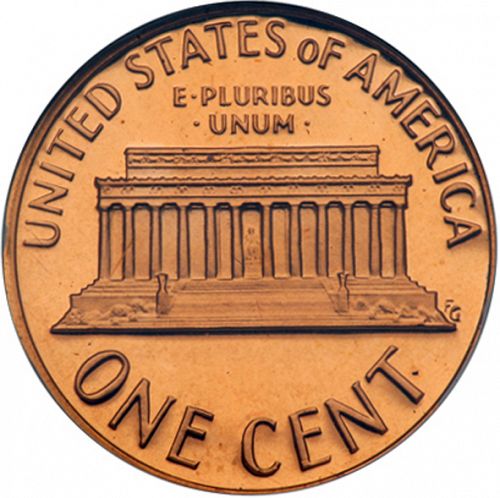 1 cent Reverse Image minted in UNITED STATES in 1975S (Lincoln - Memorial Reverse)  - The Coin Database