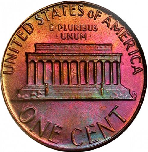 1 cent Reverse Image minted in UNITED STATES in 1982 (Lincoln - Memorial Reverse)  - The Coin Database