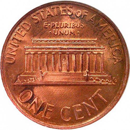 1 cent Reverse Image minted in UNITED STATES in 1992D (Lincoln - Memorial Reverse)  - The Coin Database