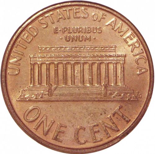 1 cent Reverse Image minted in UNITED STATES in 1994 (Lincoln - Memorial Reverse)  - The Coin Database