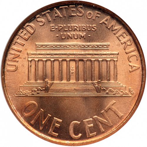 1 cent Reverse Image minted in UNITED STATES in 1995 (Lincoln - Memorial Reverse)  - The Coin Database
