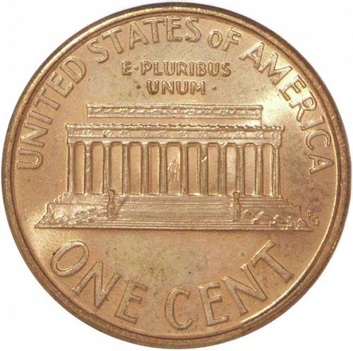 1 cent Reverse Image minted in UNITED STATES in 1996D (Lincoln - Memorial Reverse)  - The Coin Database