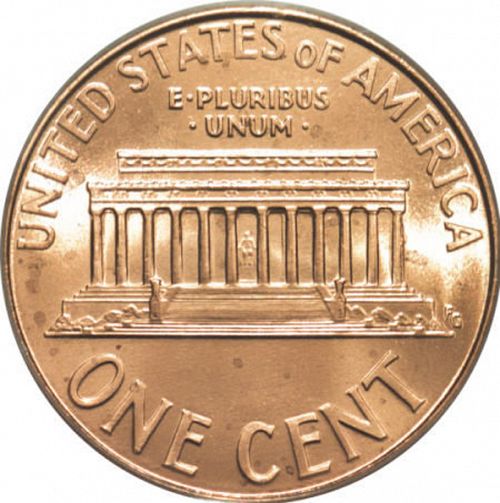 1 cent Reverse Image minted in UNITED STATES in 2000 (Lincoln - Memorial Reverse)  - The Coin Database