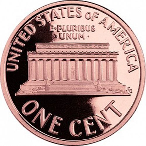 1 cent Reverse Image minted in UNITED STATES in 2002S (Lincoln - Memorial Reverse)  - The Coin Database
