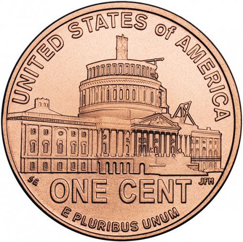 1 cent Reverse Image minted in UNITED STATES in 2009D (Lincoln Bicentennial - Presidency in DC)  - The Coin Database