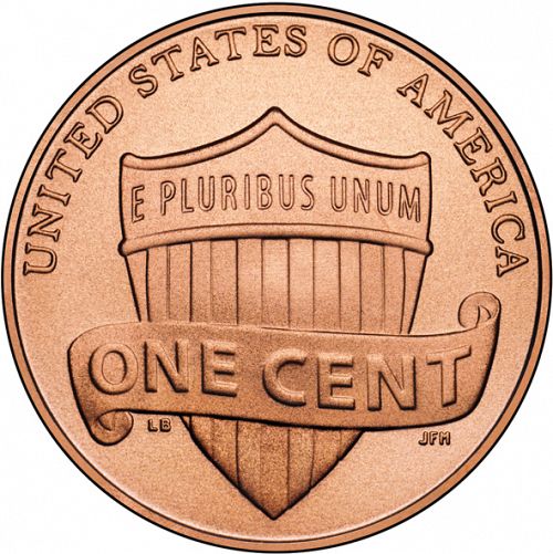 1 cent Reverse Image minted in UNITED STATES in 2010 (Lincoln - Union Shield Reverse)  - The Coin Database
