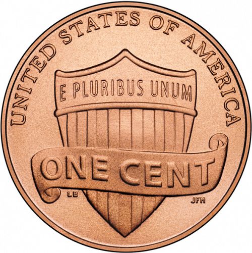 1 cent Reverse Image minted in UNITED STATES in 2010D (Lincoln - Union Shield Reverse)  - The Coin Database
