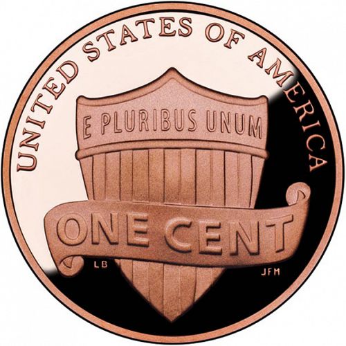 1 cent Reverse Image minted in UNITED STATES in 2011S (Lincoln - Union Shield Reverse)  - The Coin Database