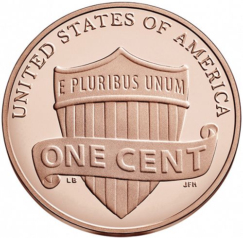 1 cent Reverse Image minted in UNITED STATES in 2018S (Lincoln - Union Shield Reverse)  - The Coin Database