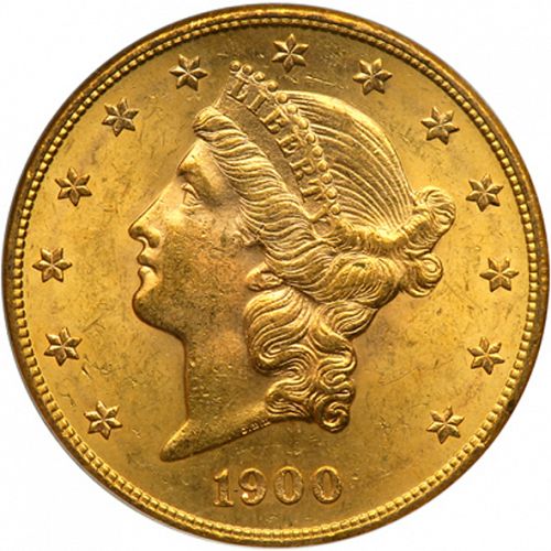 20 dollar Obverse Image minted in UNITED STATES in 1900S (Coronet Head - Twenty Dollars)  - The Coin Database
