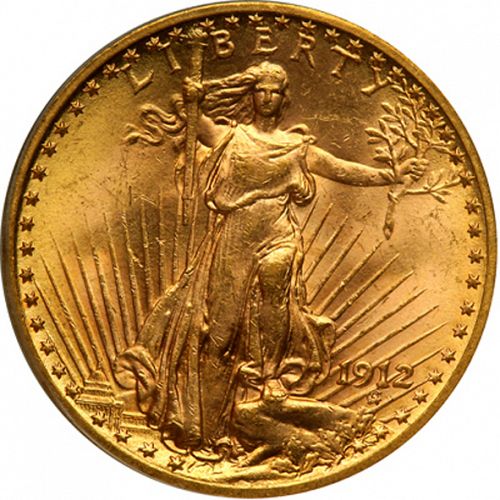 20 dollar Obverse Image minted in UNITED STATES in 1912 (Saint-Gaudens - With motto)  - The Coin Database
