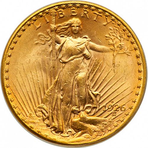20 dollar Obverse Image minted in UNITED STATES in 1926D (Saint-Gaudens - With motto)  - The Coin Database