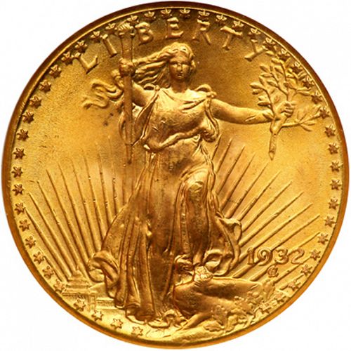 20 dollar Obverse Image minted in UNITED STATES in 1932 (Saint-Gaudens - With motto)  - The Coin Database