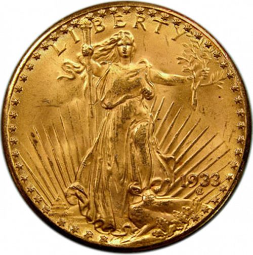 20 dollar Obverse Image minted in UNITED STATES in 1933 (Saint-Gaudens - With motto)  - The Coin Database