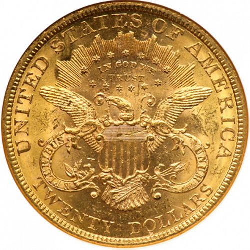 20 dollar Reverse Image minted in UNITED STATES in 1878 (Coronet Head - Twenty Dollars)  - The Coin Database