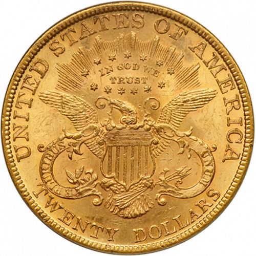 20 dollar Reverse Image minted in UNITED STATES in 1879 (Coronet Head - Twenty Dollars)  - The Coin Database