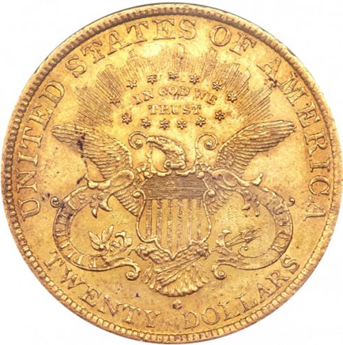 20 dollar Reverse Image minted in UNITED STATES in 1879O (Coronet Head - Twenty Dollars)  - The Coin Database