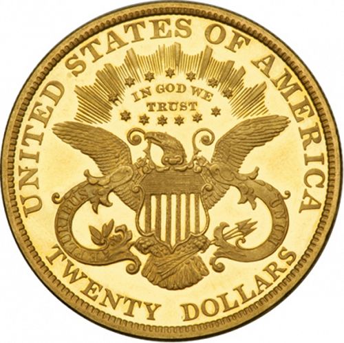 20 dollar Reverse Image minted in UNITED STATES in 1890 (Coronet Head - Twenty Dollars)  - The Coin Database